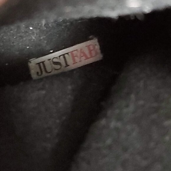 ❤️420 JustFab Black And White Fair Isle Manasa Boot New - Picture 4 of 12